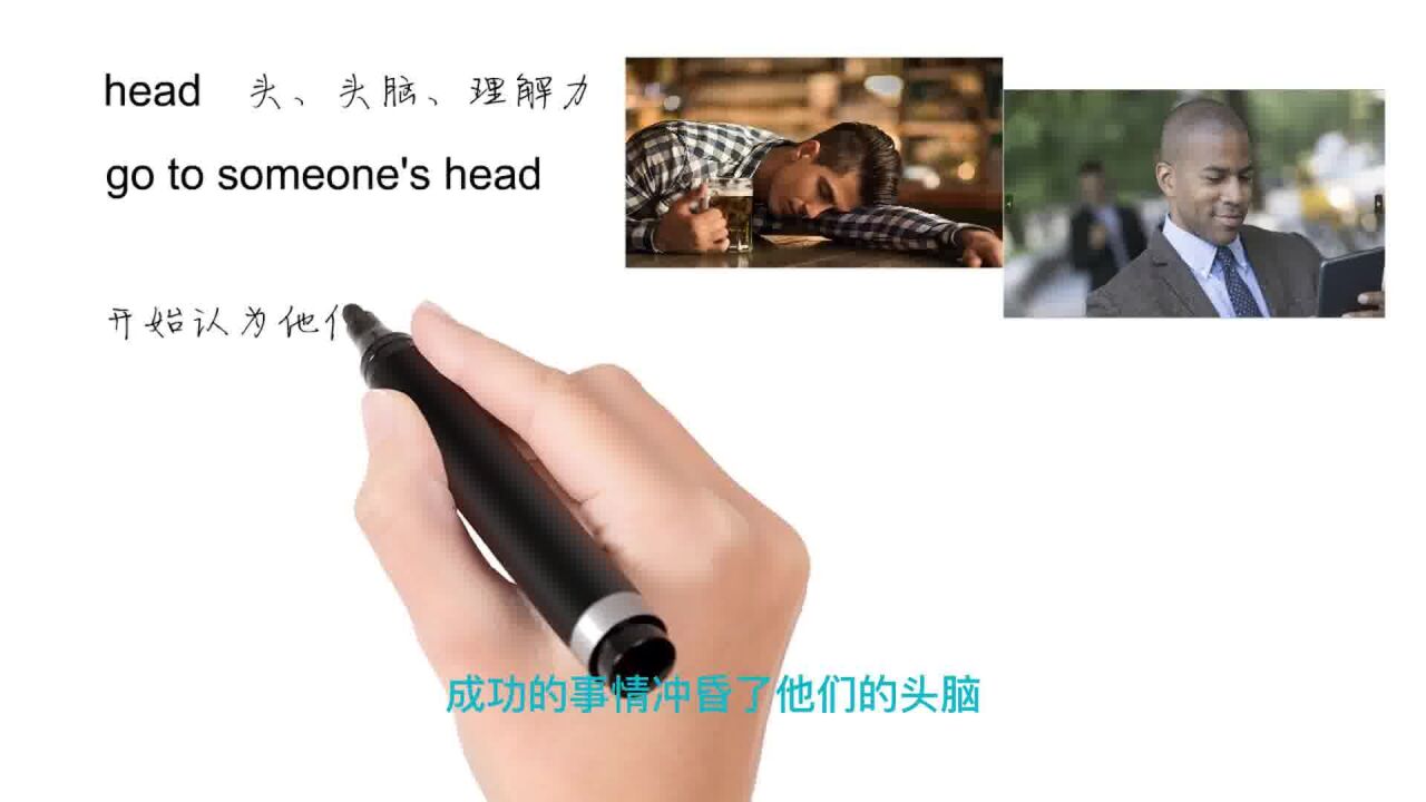 英语思维解密,为什么go to someone's head表示让某人自负,轻松学英语