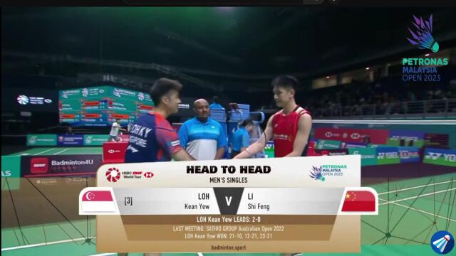 Li Shi Feng vs Loh Kean Yew l R 32 l PETRONAS MALAYSIA OPEN 2023