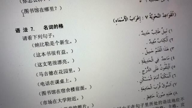 新编阿拉伯语第一册(第八课语法,阿拉伯语名词的格)主格,宾格,属格.