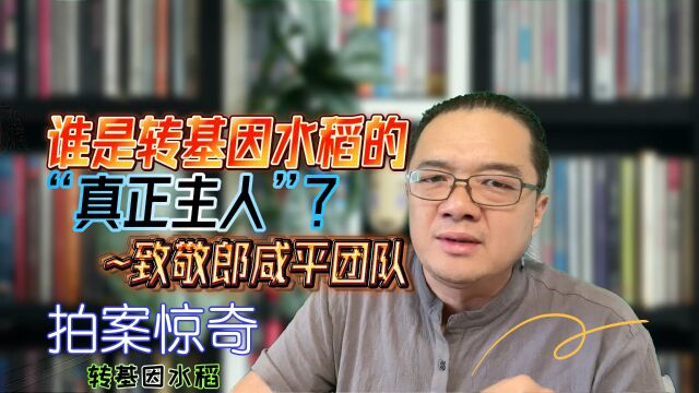 论谁是转基因水稻的“真正主人”~致敬郎咸平教授团队