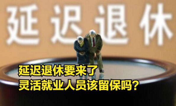 延迟退休要来了,灵活就业人员该留保吗?5个社会问题存较大争议