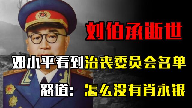 86年刘伯承逝世,邓小平看到治丧委员会名单大怒:怎么没有肖永银