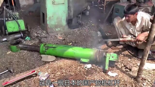 吧铁师傅手工制作视频 日修国产挖机杠杆