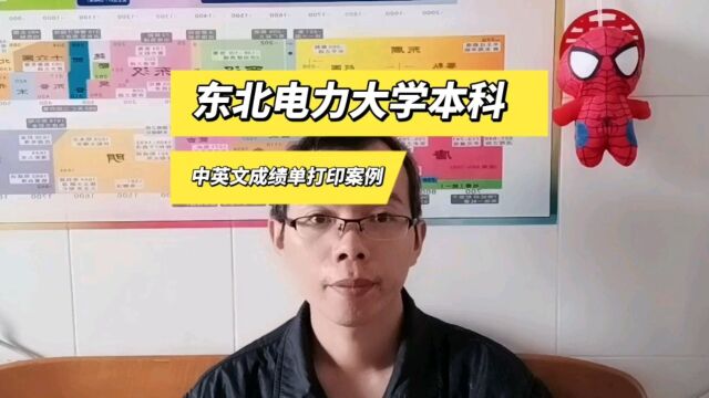 东北电力大学本科中英文成绩单打印案例 日月兼程