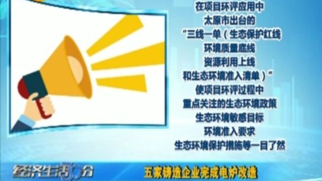 五家铸造企业完成电炉改造