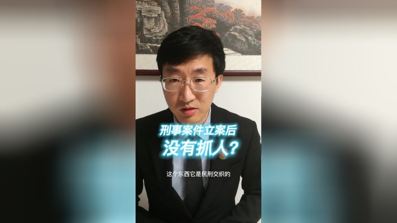 刑事案件立案后没有抓人?