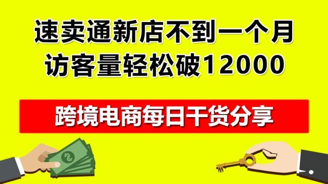 02.速卖通新店不到一个月,访客量轻松破12000