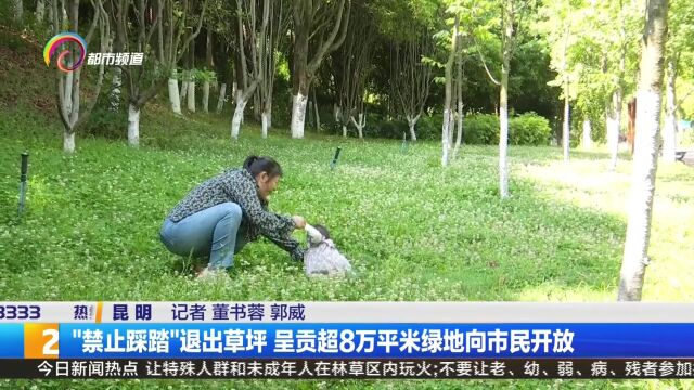 “禁止踩踏”退出草坪 呈贡超8万平米绿地向市民开放