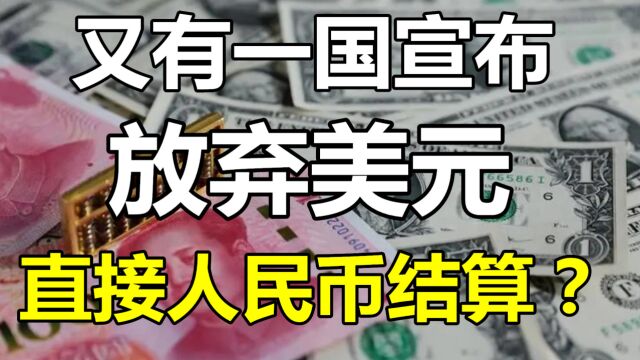 好消息!又有一个国家宣布:放弃美元,直接人民币结算?