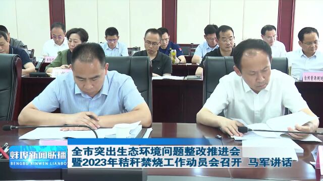 全市突出生态环境问题整改推进会暨2023年秸秆禁烧工作动员会召开 马军讲话