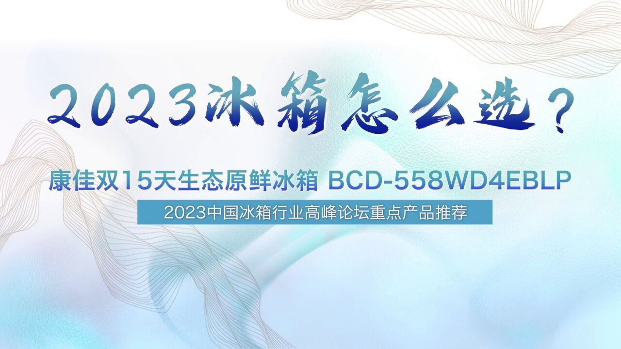 冰箱怎么选?2023中国冰箱行业高峰论坛重点产品推荐——康佳