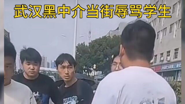 武汉某黑中介当街辱骂求职学生,骂声不堪入耳,可恨