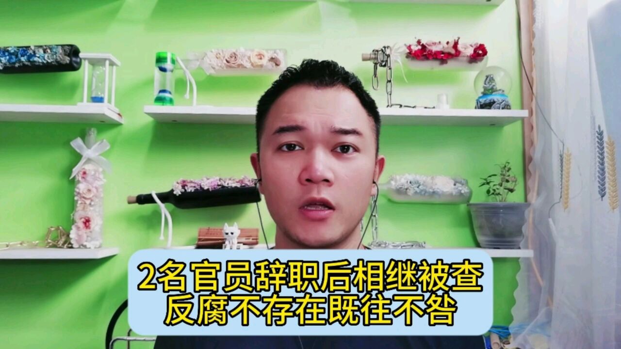 2名官员辞职后相继被查,反腐不存在既往不咎