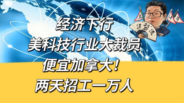 花千芳:经济下行,美科技行业大裁员便宜加拿大!两天招工一万人