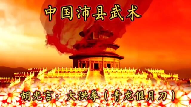 中国沛县武术:胡光言演练大洪拳(青龙偃月刀)配音乐胡鸽演唱《关二爷》