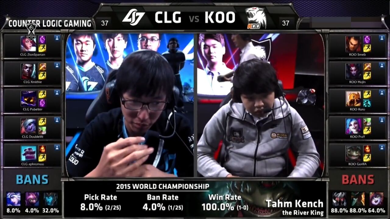 【2015全球总决赛】小组赛 CLG vs KOO