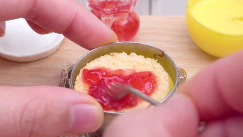 第70集 草莓果酱创意蛋糕，一定非常好吃美味的