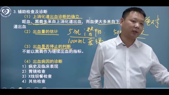 云南为培教育江涛医考金牌讲师甄江涛课程分享消化道出血第3集