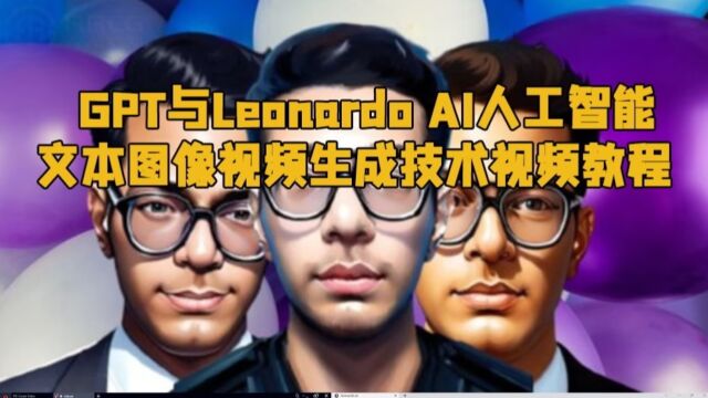 GPT与Leonardo AI人工智能文本图像视频生成技术视频教程 RRCG