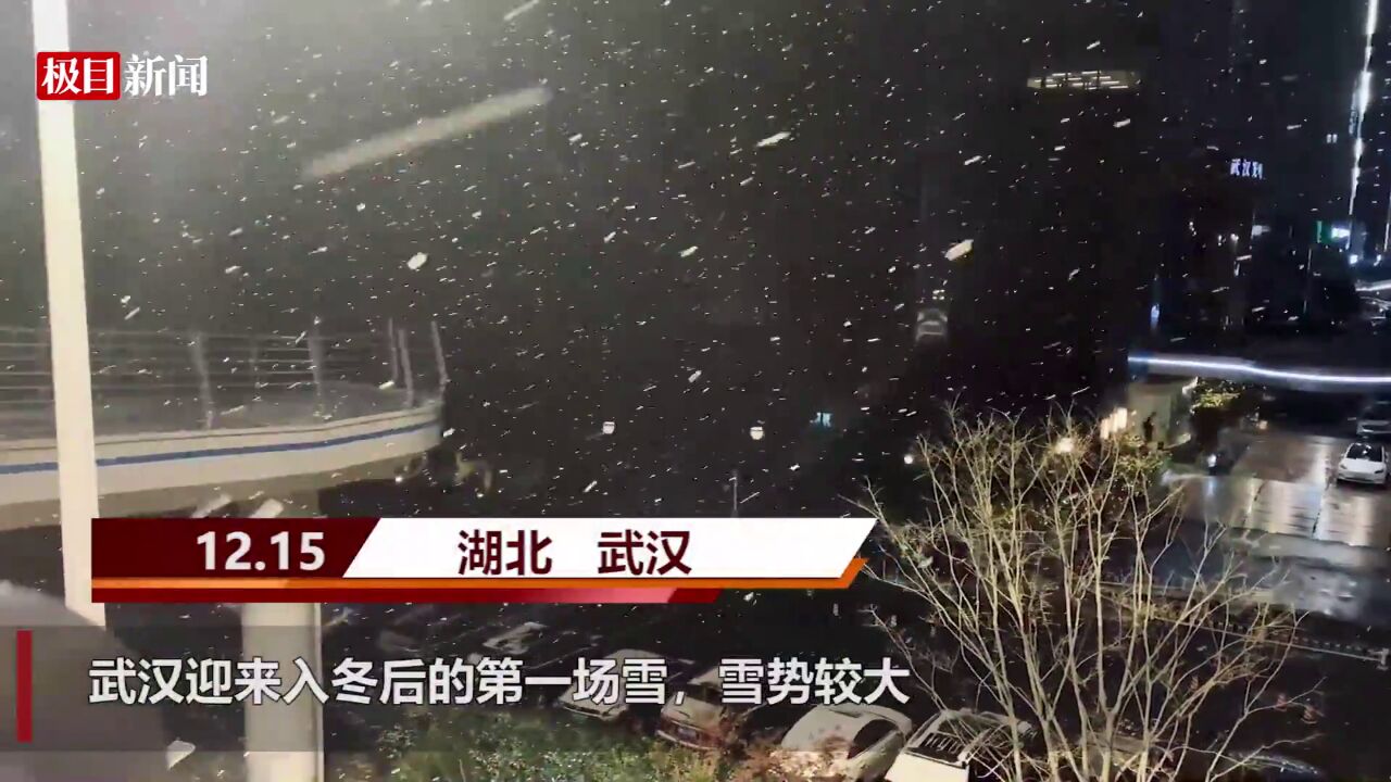 【视频】武汉迎来入冬后的第一场雪