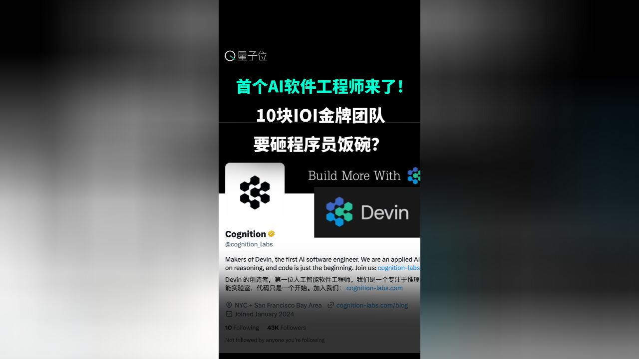 首个AI软件工程师来了!10块IOI金牌团队,要砸程序员饭碗?