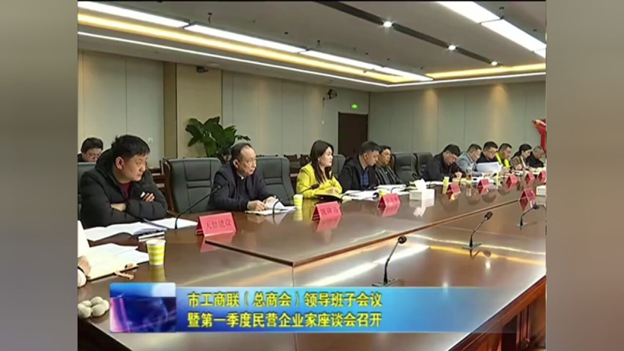 市工商联(总商会)领导班子会议暨第一季度民营企业家座谈会召开