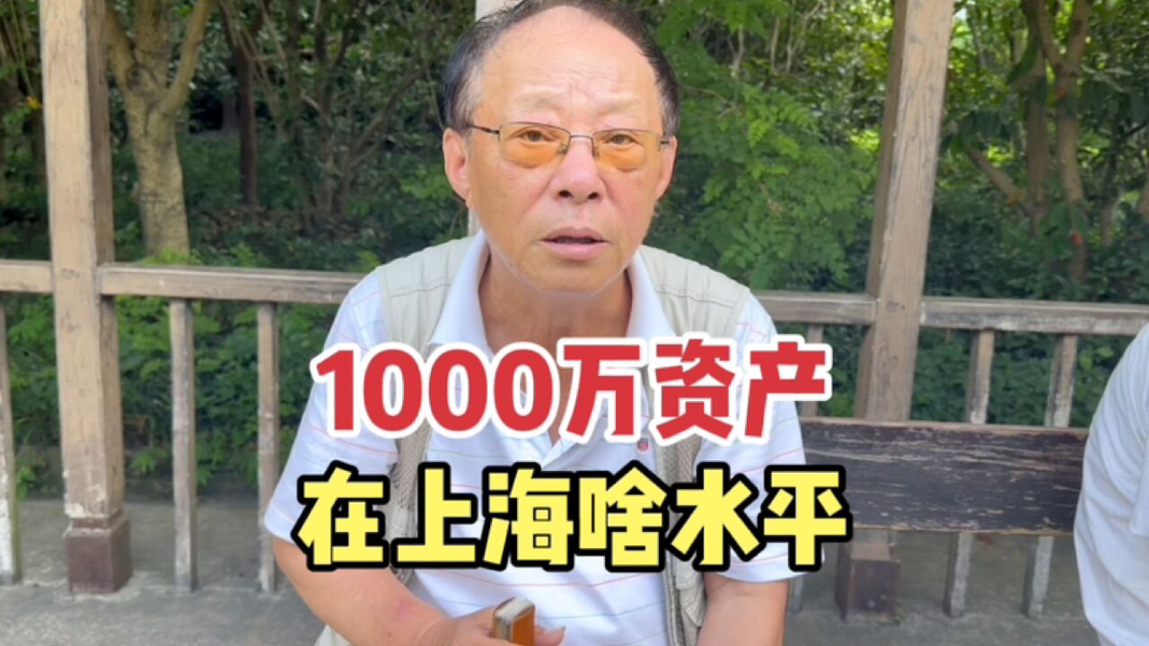 1000万资产在上海什么水平?上海爷叔分析财产构成,很真实