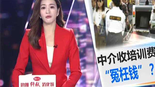 广州白云区:中介收“培训费” 就业合同显示不用钱