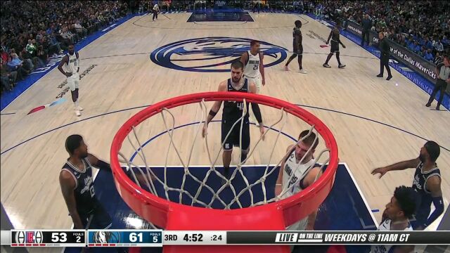 NBA常规赛：快船vs独行侠第3节中文解说回放