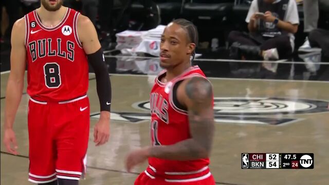 NBA常规赛：公牛vs篮网第2节英文原声回放