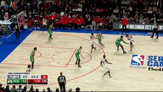 NBA季前赛：凯尔特人vs猛龙加时赛中文解说回放