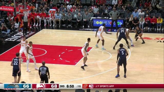 NBA常规赛：魔术vs老鹰第3节原声解说回放