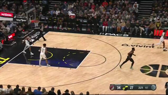 NBA常规赛：开拓者vs爵士第1节英文原声回放