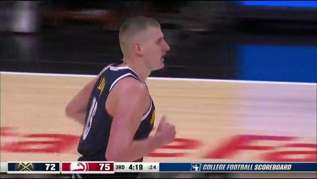 NBA常规赛：掘金vs老鹰英文原声全场回放