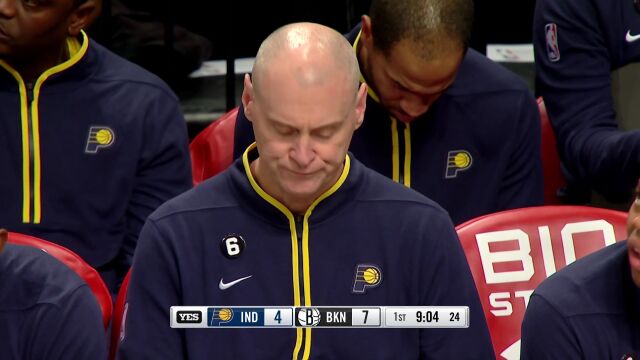NBA常规赛：步行者vs篮网第1节中文解说回放