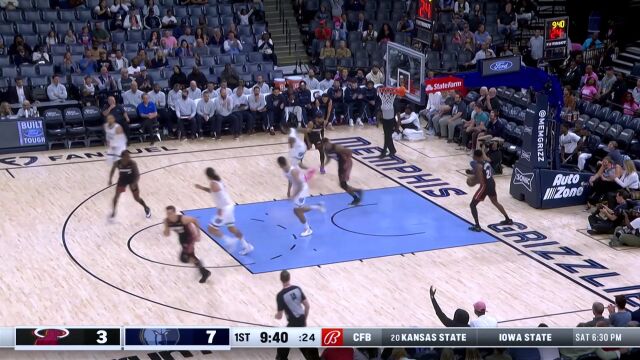 莫兰特vs热火集锦 全场17分上演华丽空接暴扣