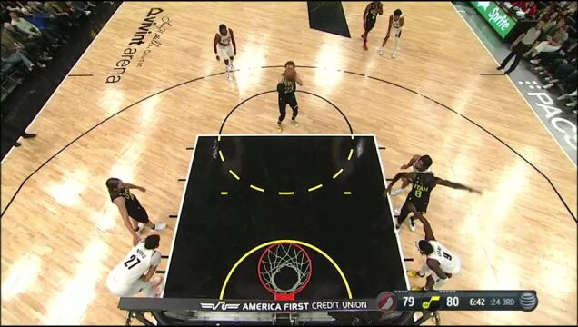 NBA常规赛：开拓者vs爵士第3节英文原声回放