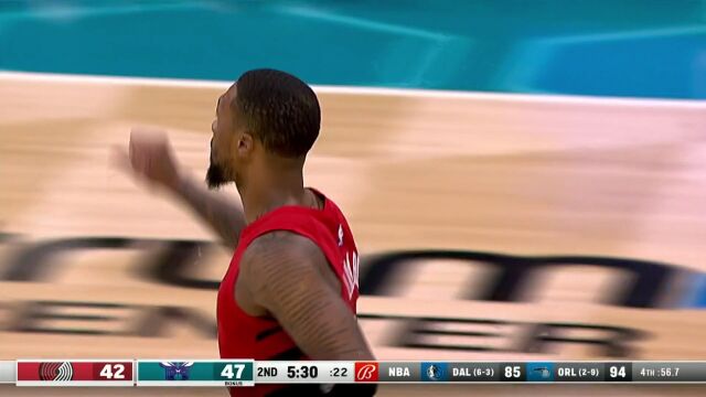 NBA常规赛：开拓者vs黄蜂第2节中文解说回放