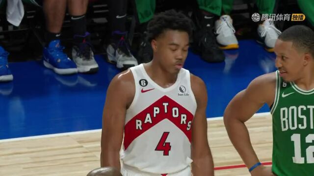 NBA季前赛：凯尔特人vs猛龙第2节英文原声回放