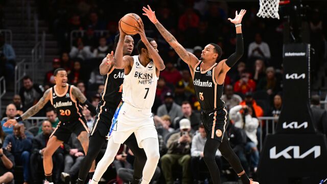 篮网108-107老鹰 欧杜合砍54分篮网力擒老鹰豪取10连胜