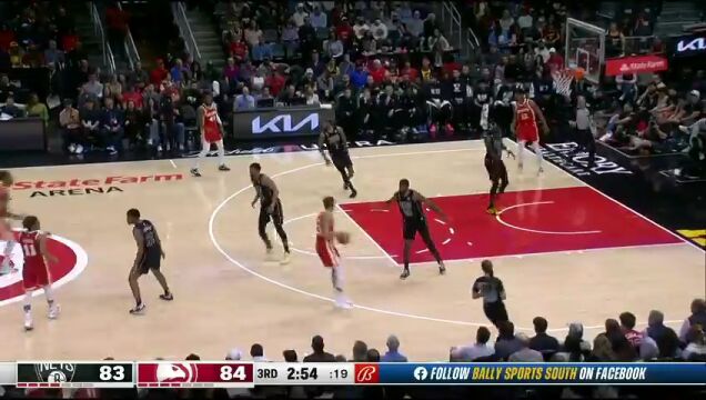 NBA常规赛：篮网vs老鹰 英文解说全场回放