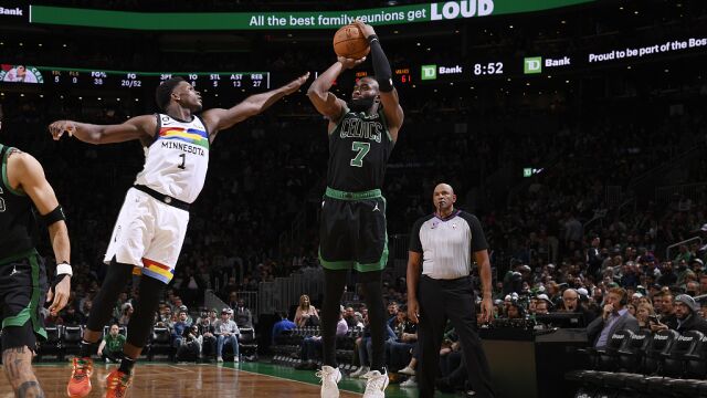 布朗vs森林狼集锦 全场轰下36+7滑翔劈扣惊艳全场