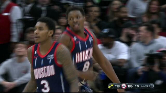 NBA常规赛：爵士vs火箭第4节英文原声回放
