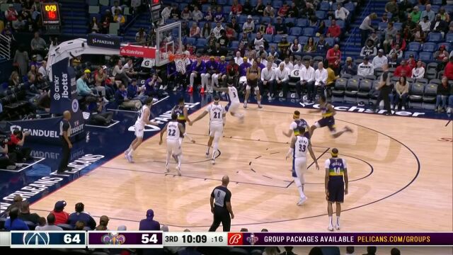 场上下起三分雨 吉斯珀特墨菲库兹马接连命中三分