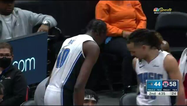 NBA常规赛：魔术vs奇才第2节英文原声回放