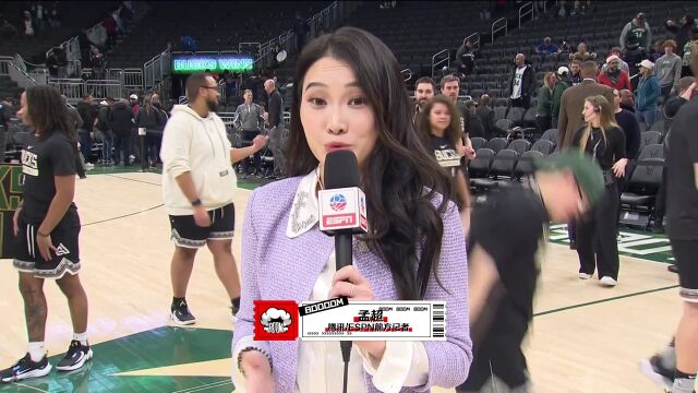 前方连线孟超：雄鹿需要这场胜利提升士气 吉祥物还不忘假装无辜抢镜