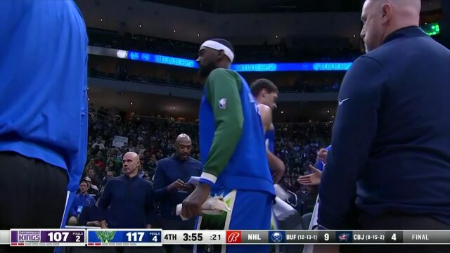 NBA常规赛：国王vs雄鹿第4节中文解说回放