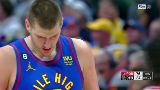 NBA常规赛：开拓者vs掘金第3节中文解说回放