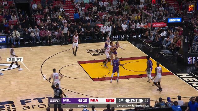雄鹿95-111热火 字母缺阵热火三人得分20+力克雄鹿