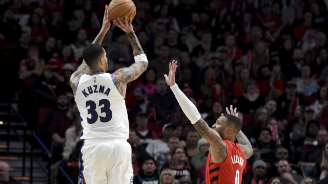 奇才126-101开拓者 利拉德空砍39分库兹马33+9率队轻取对手